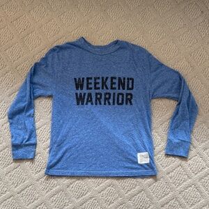 Original Retro Brand Blue 'Weekend Warrior' Long Sleeve Tee